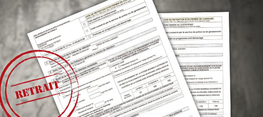Retrait temporaire de permis